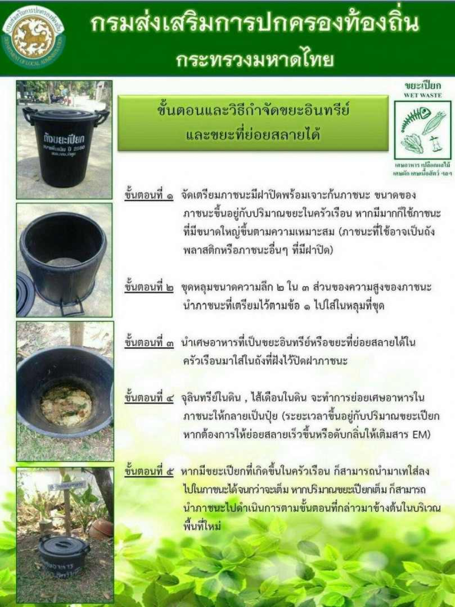 ประชาสัมพันธ์การจัดทำถังขยะเปียก ลดโลกร้อน